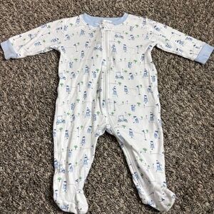 Kissy kissy zipper footie pajamas golf 6/9 mo